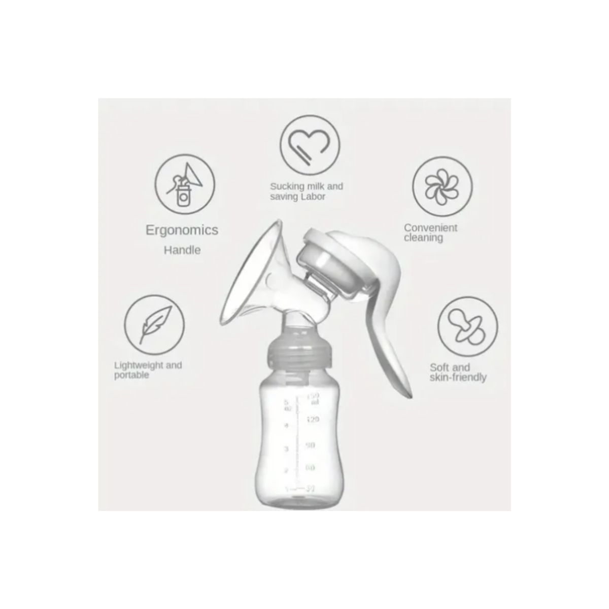 GENERICO - Extractor De Leche Materna Manual Copa De Silicona