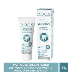 ROCS - Pasta Dental Blanqueadora Sensitive 94g Sin Fluor