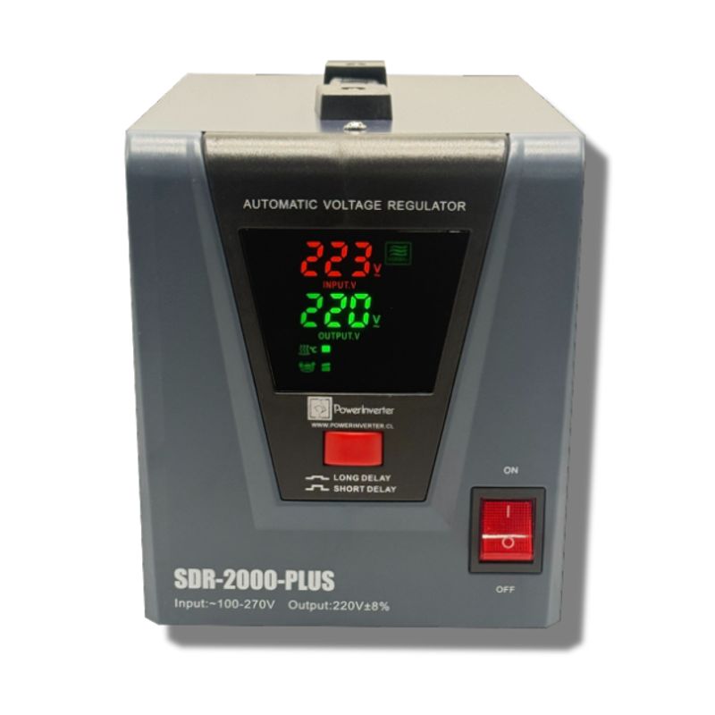 GENERICO - REGULADOR ESTABILIZADOR AUTOMÁTICO 2000W 220VAC-AVR-RELÉ - ALTA CALIDAD.