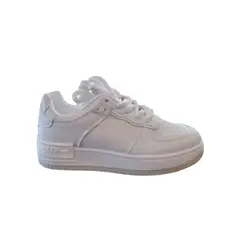 HERIEL - Zapatilla Blanca Plataforma Mujer.