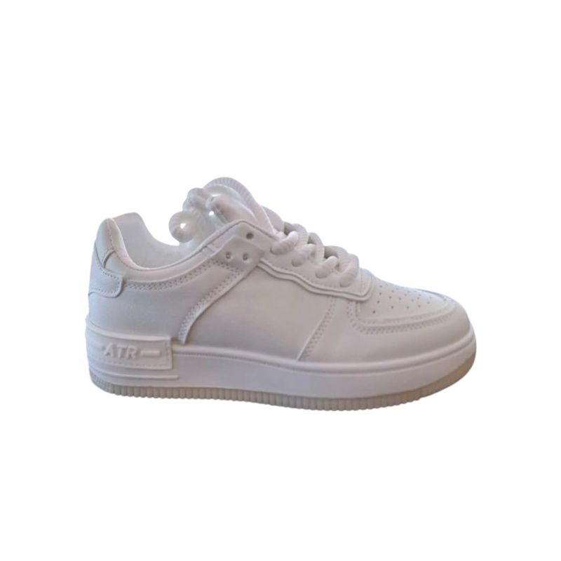 HERIEL - Zapatilla Blanca Plataforma Mujer.