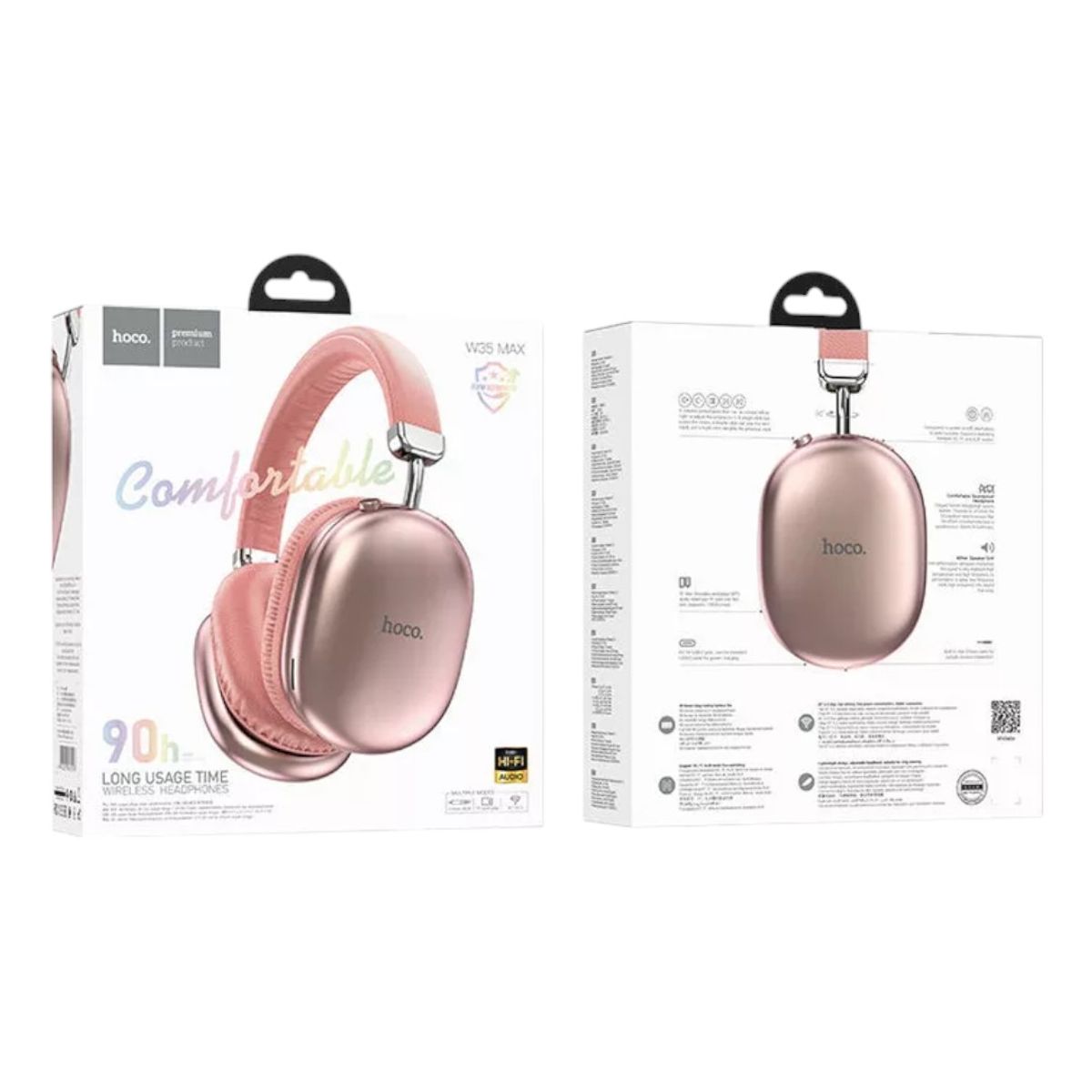 HOCO - Audifonos Inalambricos Hoco W35 Max 90 horas Bluetooth Pink
