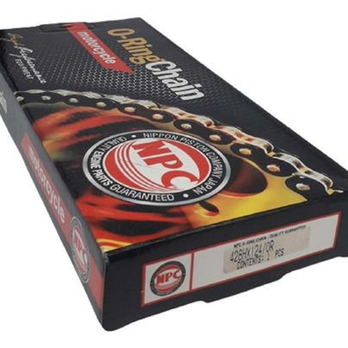 GENERICO - Cadena Moto O-ring 428 X 124 Npc - Negro