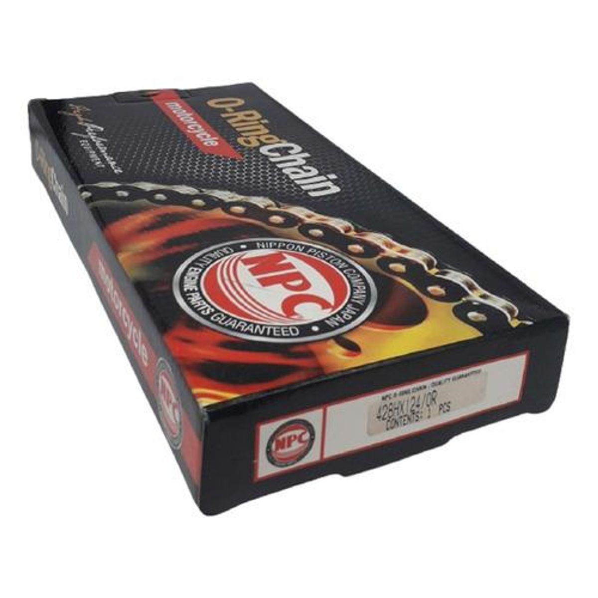 GENERICO - Cadena Moto O-ring 428 X 124 Npc - Negro