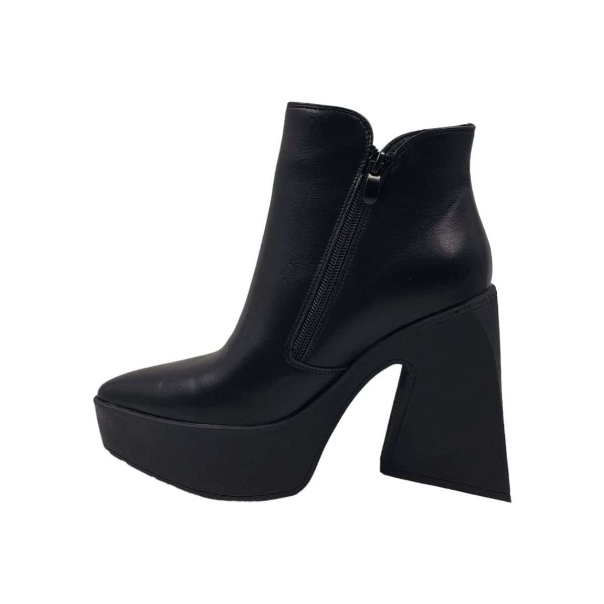 HERIEL - Bota Negra Plataforma Mujer