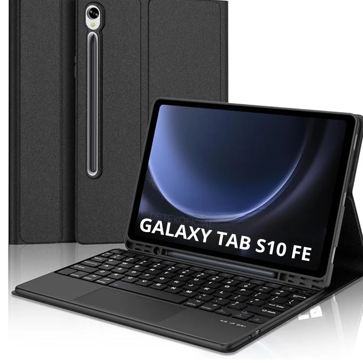 GENERICO - Funda Para Samsung S10 Fe 10.9 + Teclado Bluetooth Español - Negro