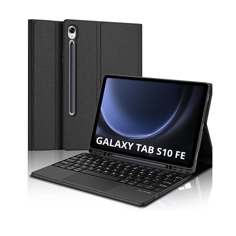 GENERICO - Funda Para Samsung S10 Fe 109 + Teclado Bluetooth Español - Negro.