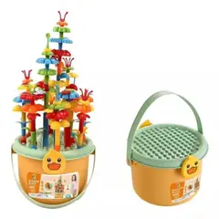 GENERICO - Balde Bloques De Construccion 142pcs Juguete Didactico Niños
