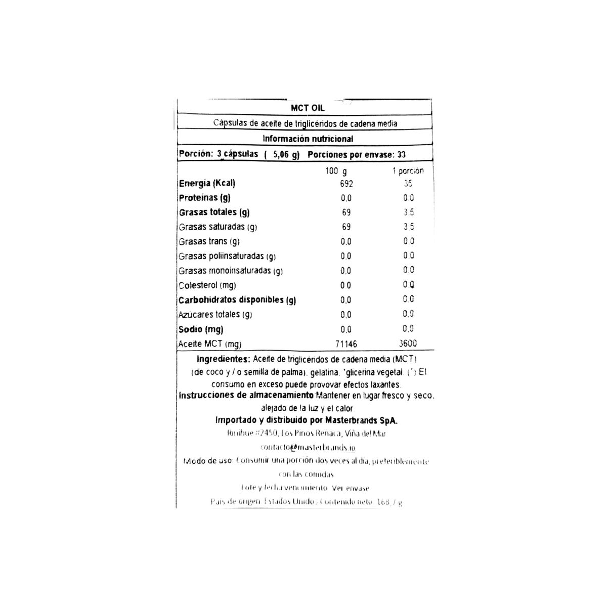 NATURE'S TRUTH - MCT OIL 3600MG 100 CAPSULAS - NATURE'S TRUTH