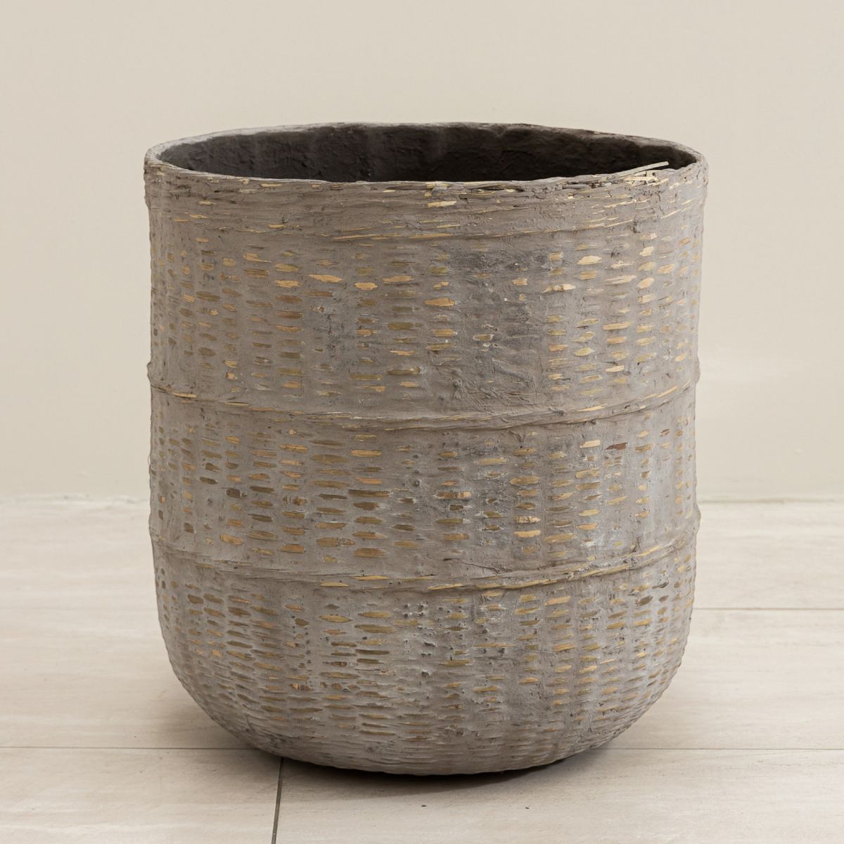 AMOBLE - Macetero Huaquen Gris Xl Amoblé