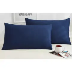 GENERICO - Pack 2 Fundas Almohada en Cobre color Azul