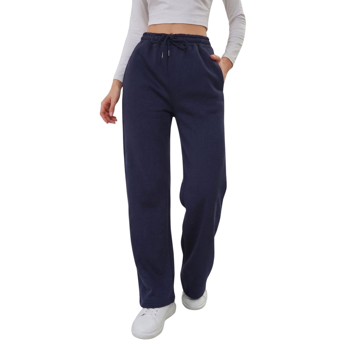 LOOK SHOP - Pantalón Buzo Mujer Jogger Invierno Forro Polar Recto 138
