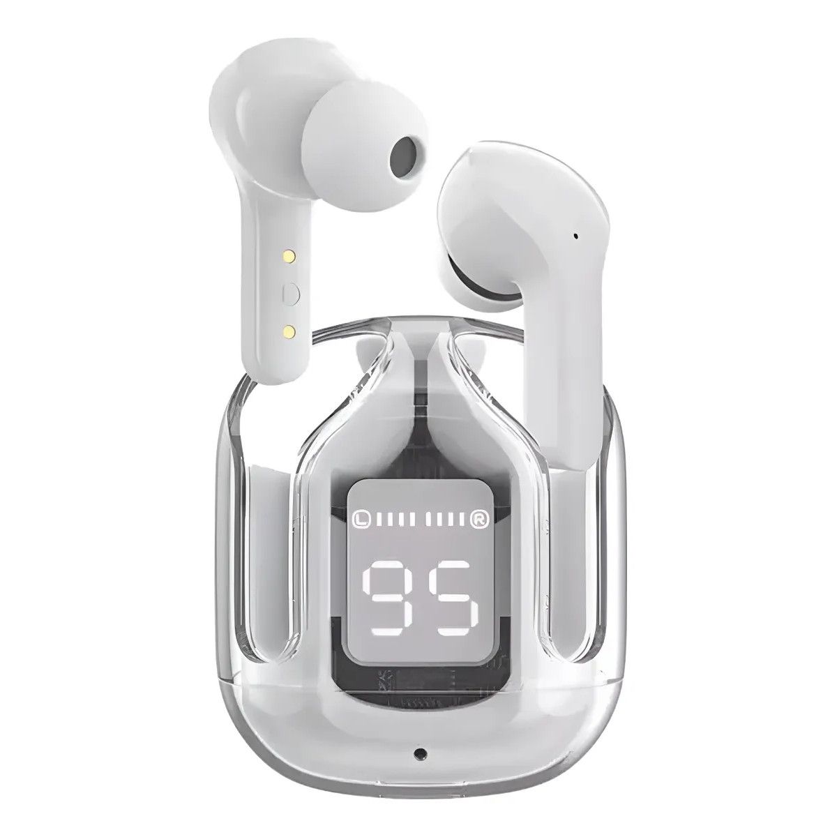 ULTRA - Audífonos Ultrapods Pantalla Led Digital Wireless 5.3 Blanco