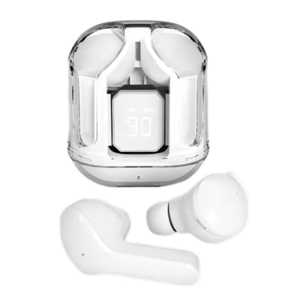 ULTRA - Audífonos Ultrapods Pantalla Led Digital Wireless 5.3 Blanco