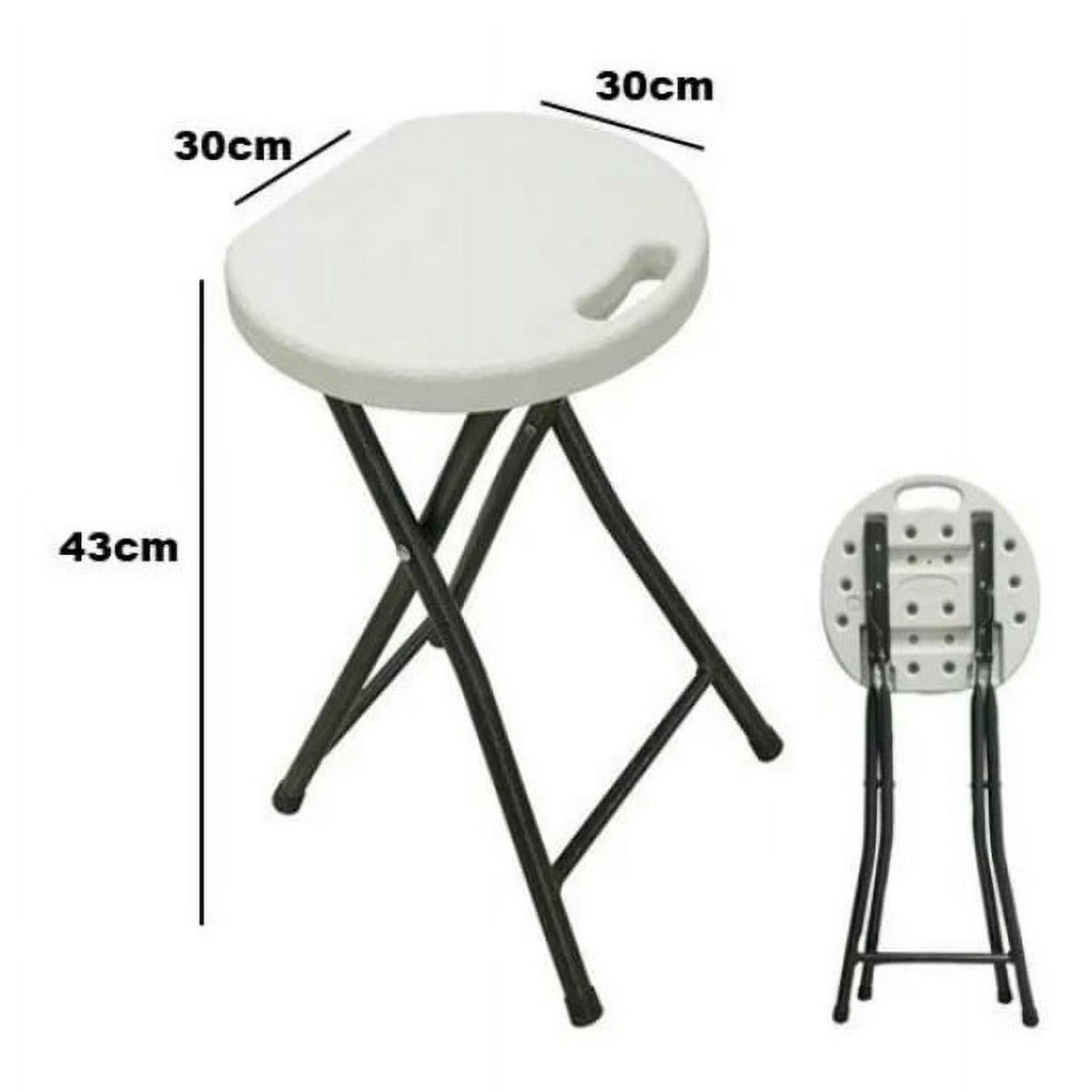 GENERICO - Piso Banco Silla Taburete 46cm Plegable Plástico Eventos