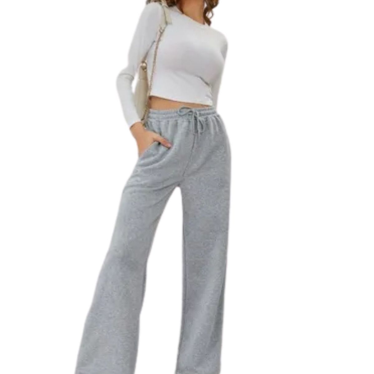 LOOK SHOP - Pantalón Buzo Mujer Jogger Invierno Forro Polar Recto 138