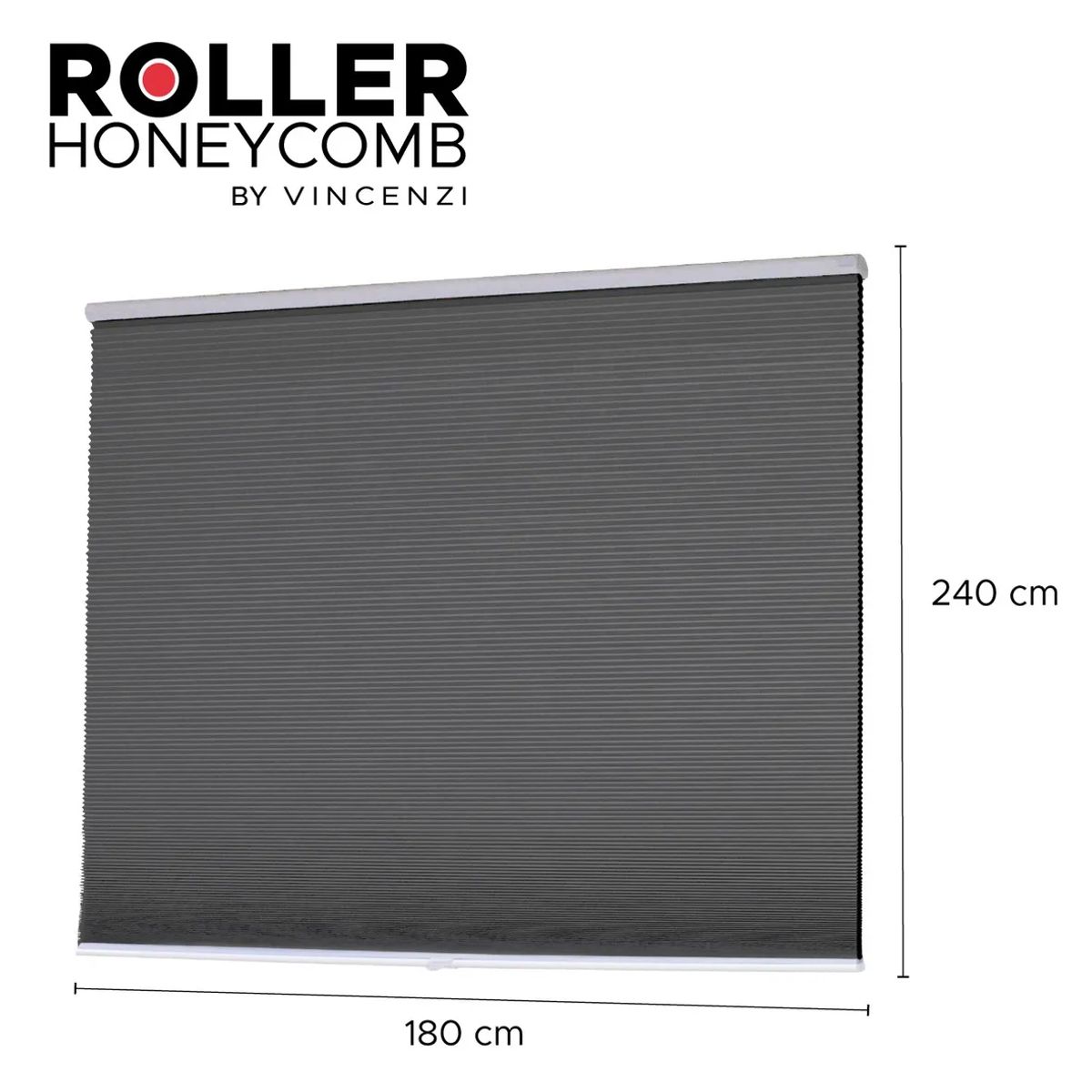 VINCENZI - Cortina Honeycomb Termo-Acústicas Gris 180 X 240 Cm
