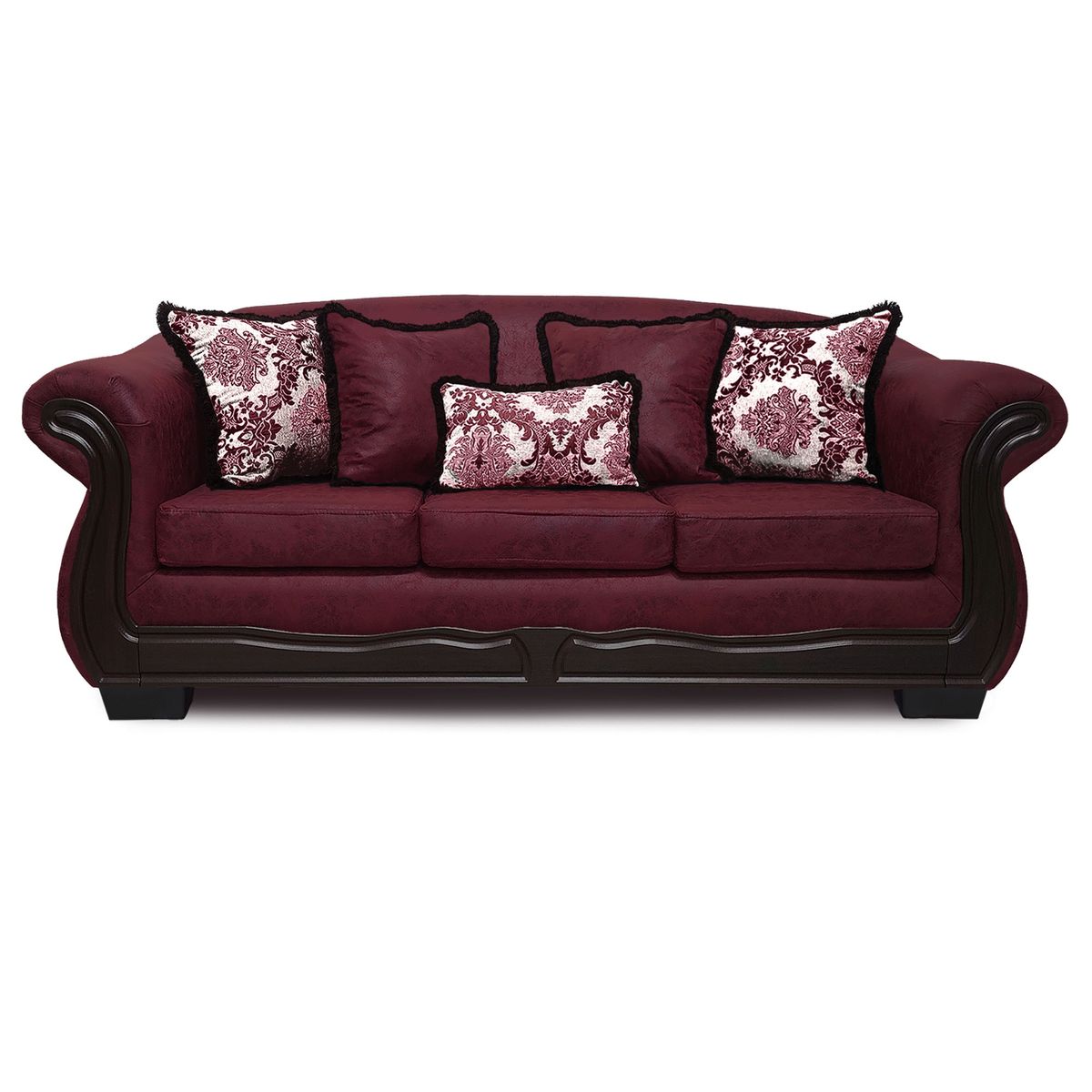 AMERICA DECORA - Sofá Con Resorte Estructural Búfalo 4 Cuerpos Envejecido