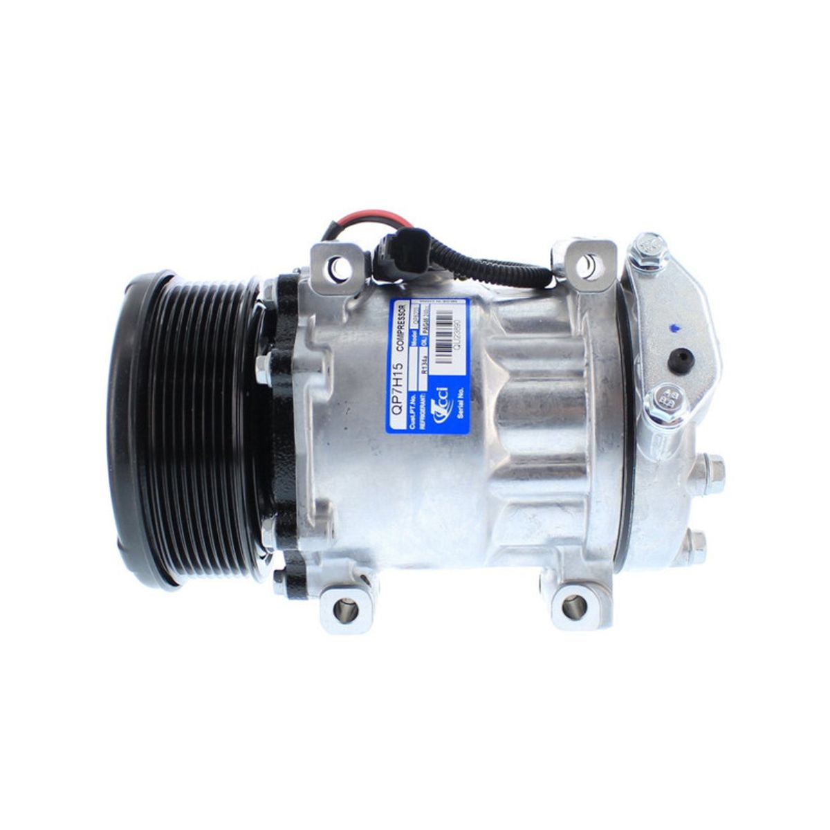 AMERICAN AIR - Compresor de Ac 7H15 12V 8PK 119MM  TAPA WP AM-QUE 8203