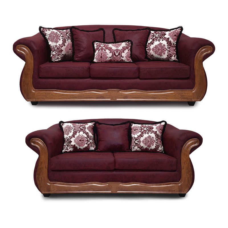AMERICA DECORA - Living 4-3 Grand Búfalo Envejecido Burdeo X