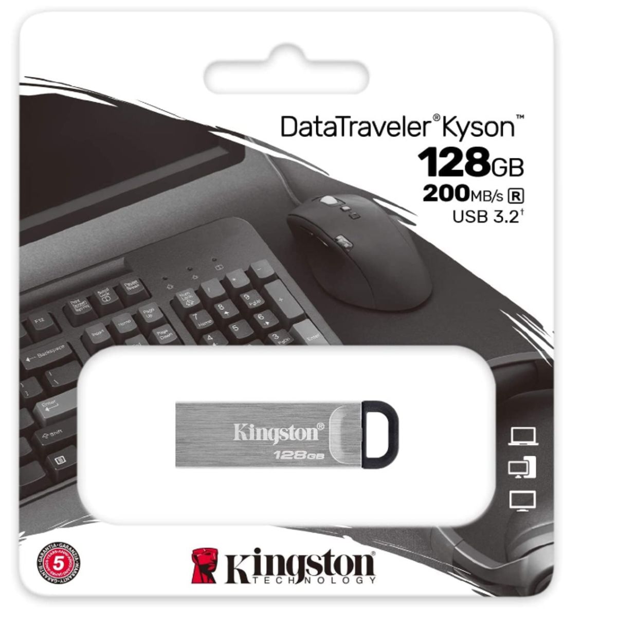 KINGSTON - Pendrive 128 GB - Kingston DataTraveler Kyson - USB 3.1