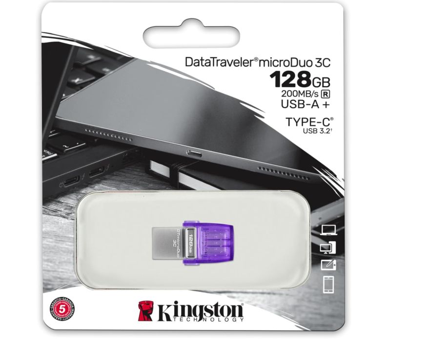 Pendrive 128 GB - DataTraveler microDuo 3C - USB 3.2
