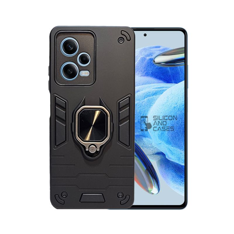 GENERICO - CARCASA ANILLO ANTIGOLPE PARA CELULAR REDMI NOTE 12 PRO PLUS NEGRO