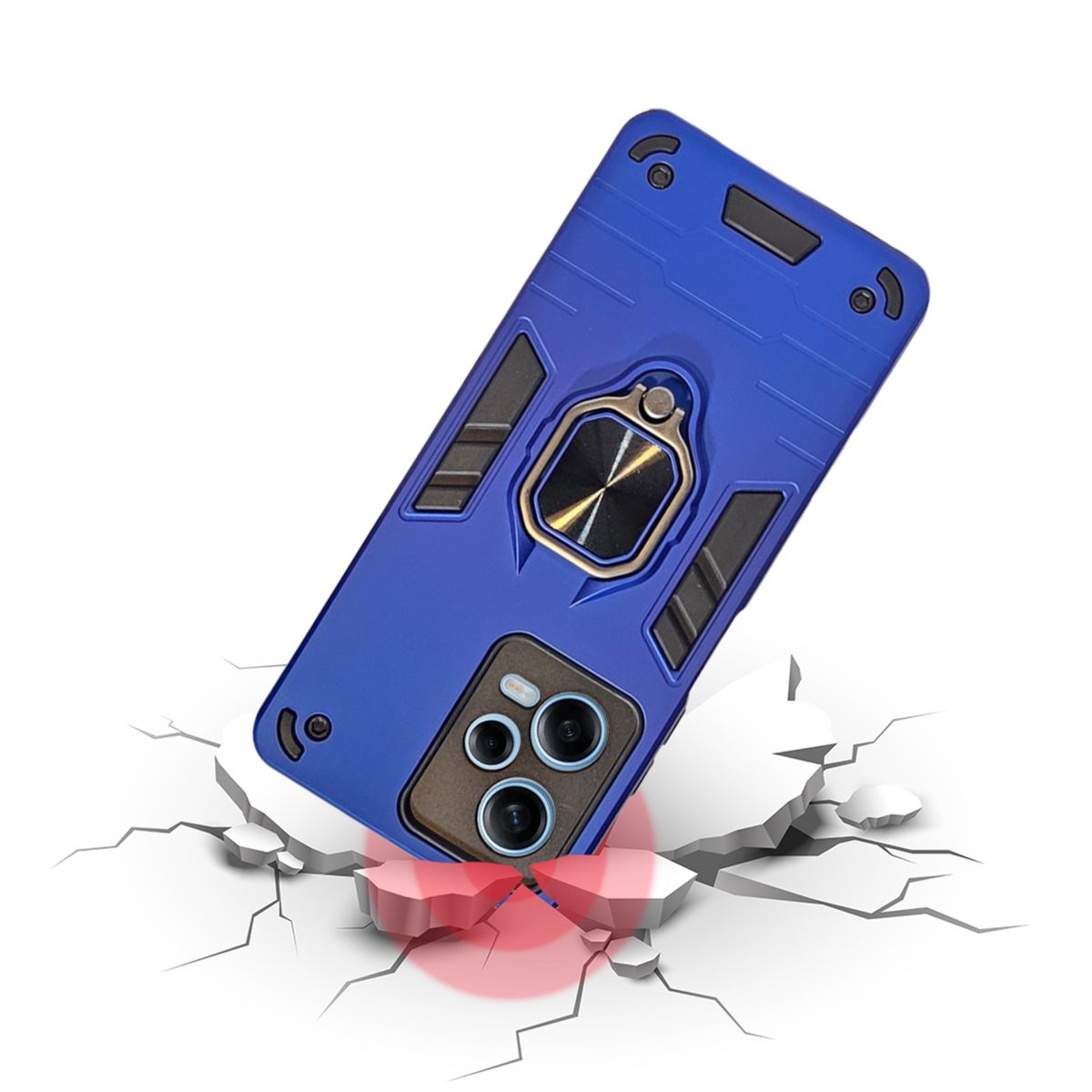 GENERICO - CARCASA ANILLO ANTIGOLPE PARA CELULAR REDMI NOTE 12 PRO PLUS AZUL
