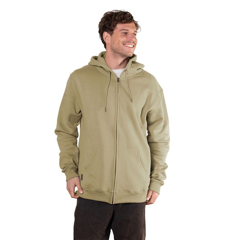 LENGA - Polerón hombre con Capucha y Cierre YKK Lingue.