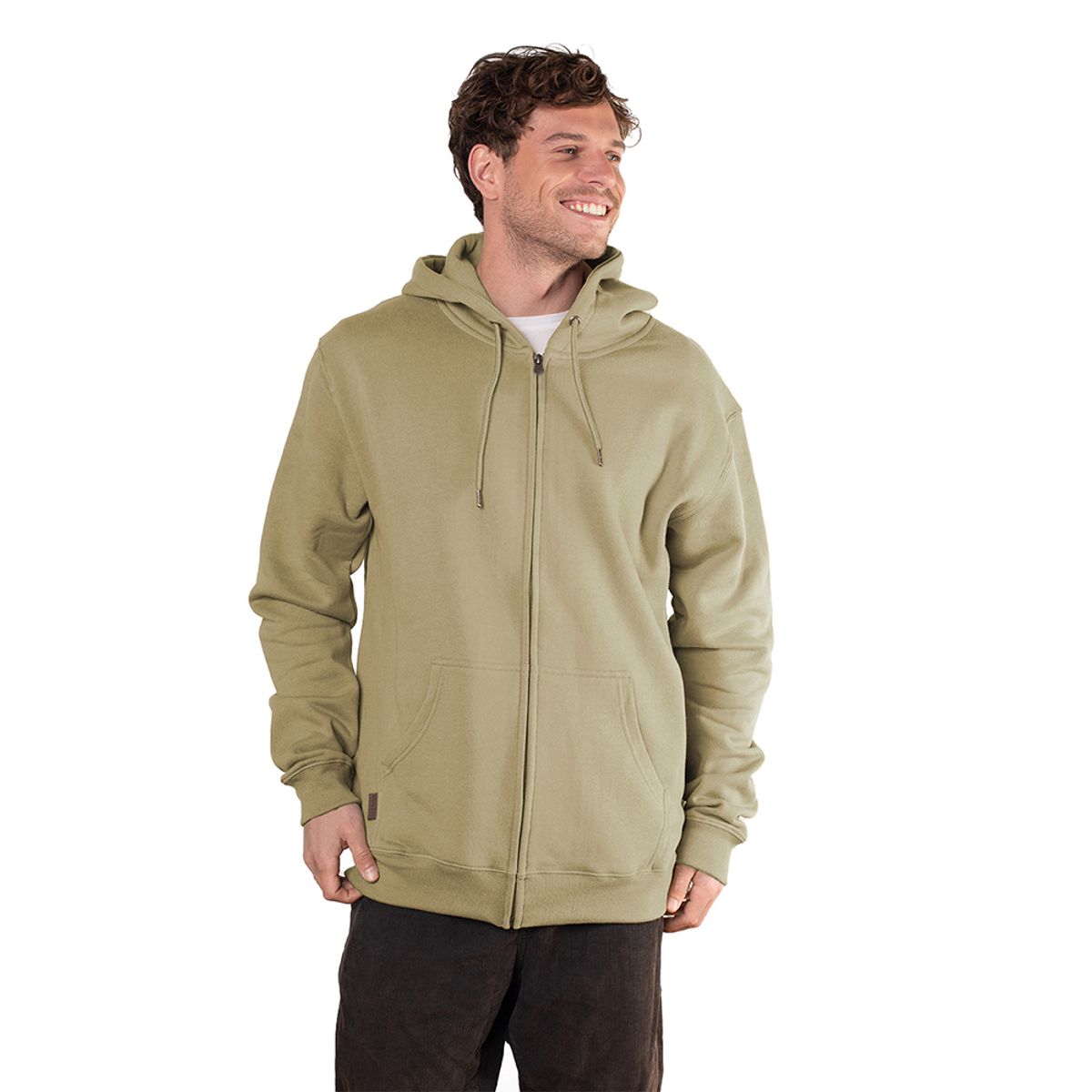 LENGA - Polerón Hombre Lenga con Capucha y Cierre Metal Lingue Sustentable