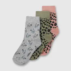COLLOKY - Calcetin 3/4 Niña Gris 56731