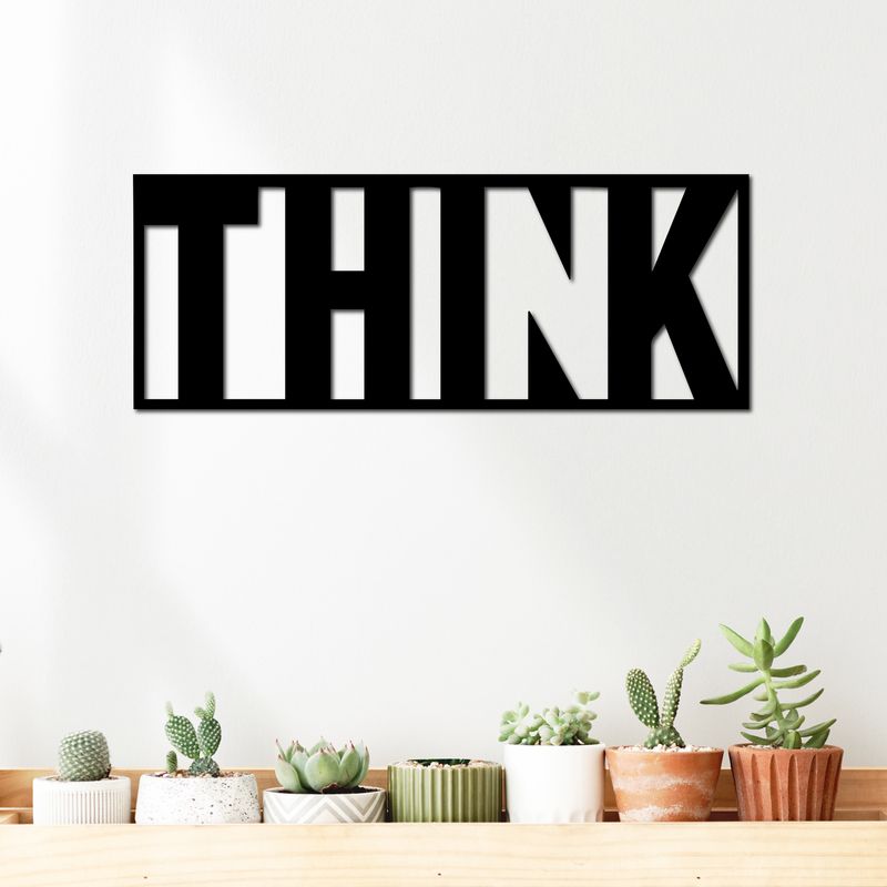 ELAB PROPIA - Cuadro Motivador Think - Madera Fun Republic