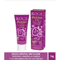 ROCS - Pasta Dental Junior Berry Mix 74g Sin Fluor