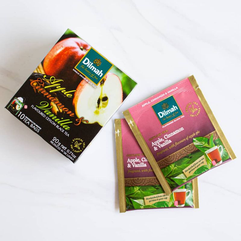 DILMAH - 10 Bolsitas Te Negro Manzana Canela Vainilla Dilmah.