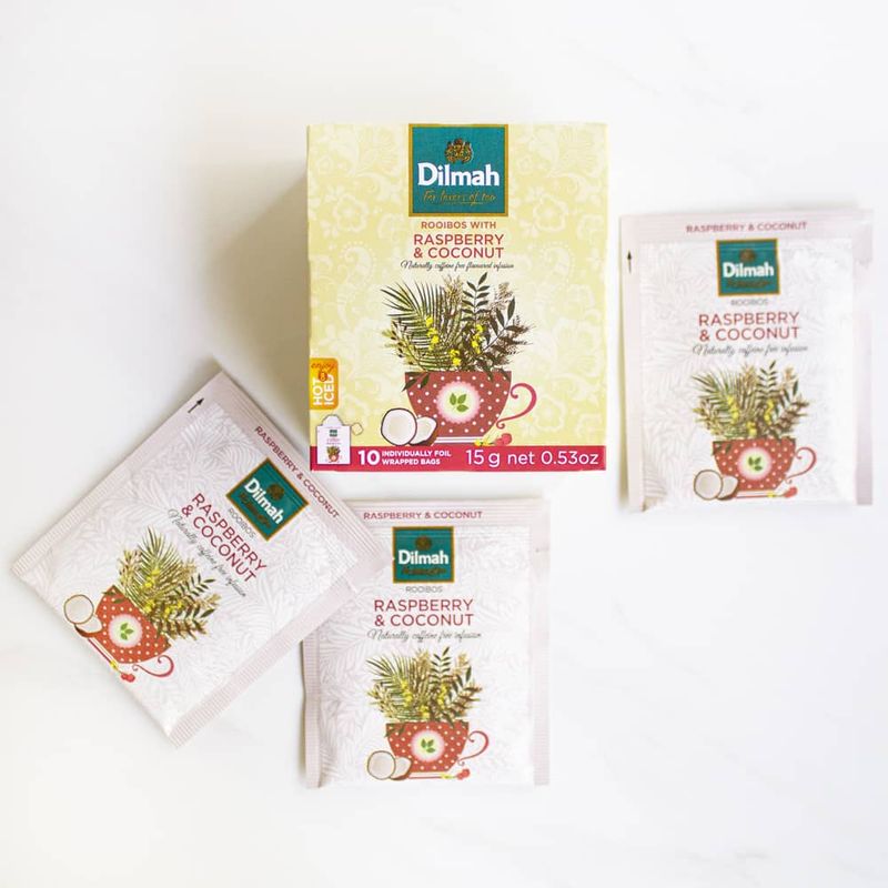 DILMAH - 10 Bolsitas Infusion Rooibos Frambuesa y Coco Dilmah