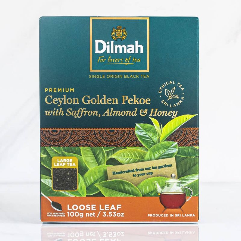 DILMAH - Te Negro en Hojas Almendra y Miel Ceylon Dilmah 100 grs