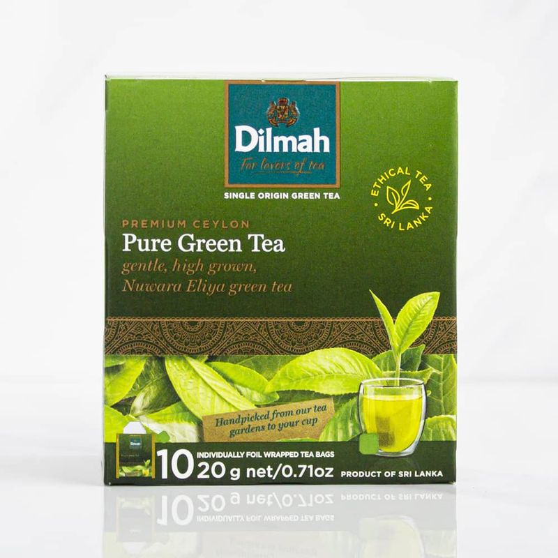 DILMAH - 10 Bolsitas Te Verde Ceylon Natural Dilmah.
