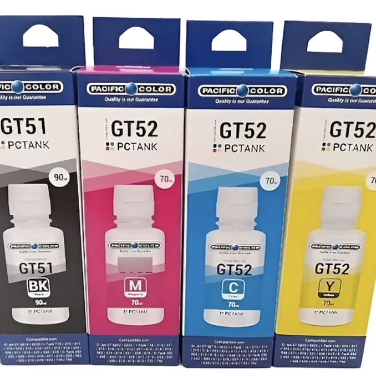 PACIFIC COLOR - PACK TINTA ALTERNATIVA  PARA HP  Gt52 51 315 415 5820 5810 533