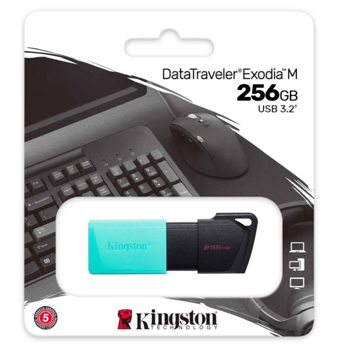 KINGSTON - Pendrive 256 GB - Kingston DataTraveler Exodia M - Unidad flash USB