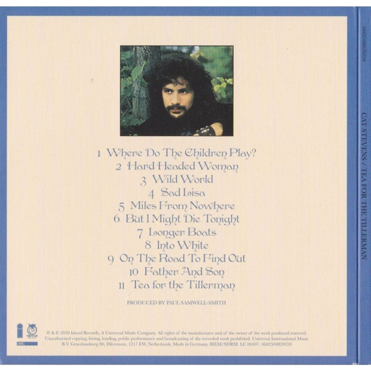 HITWAY MUSIC - CAT STEVENS - TEA FOR THE TILLERMAN - CD