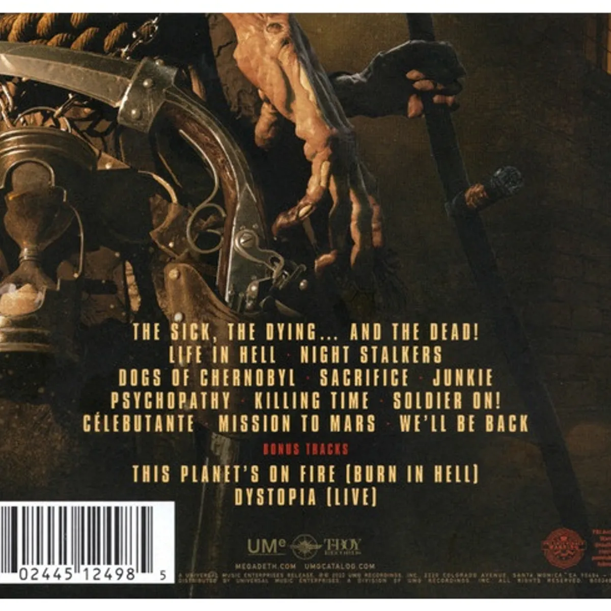 HITWAY MUSIC - MEGADETH - THE SICK THE DYING AND THE DEAD - CD