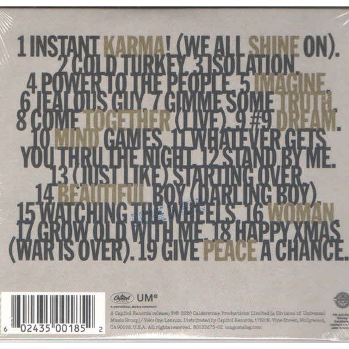 HITWAY MUSIC - JOHN LENNON - GIMME SOME TRUTH JOHN LENNON ULTIMATE MIX - CD