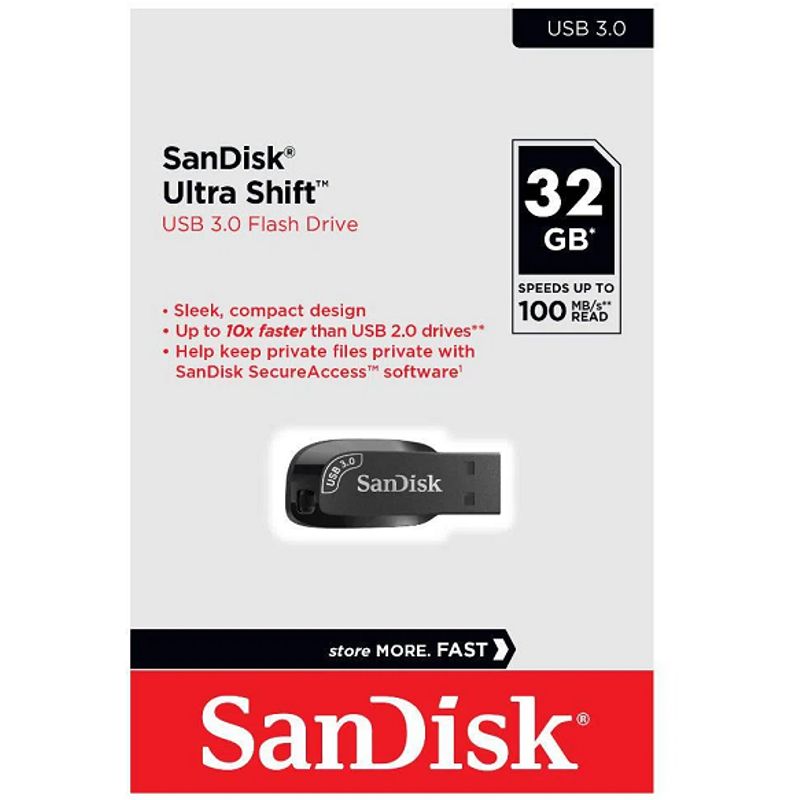 SANDISK - Pendrive 32 Gb - SanDisk Ultra Shift - USB 3.1 Gen 1