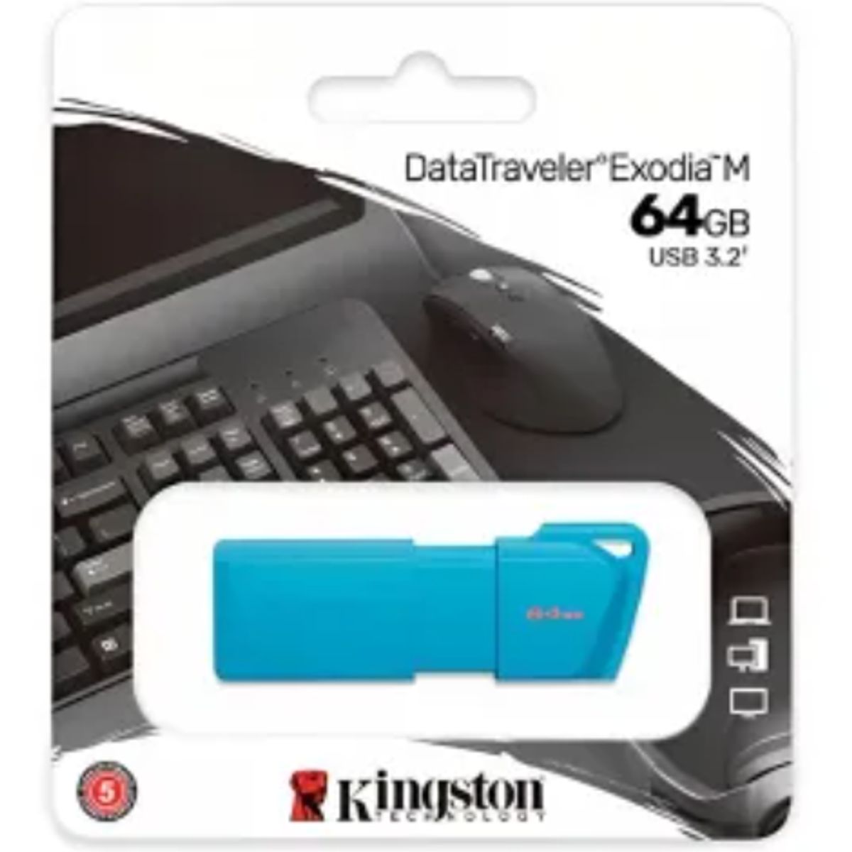 KINGSTON - Pendrive 64 GB - Kingston DataTraveler Exodia M - USB 3.1