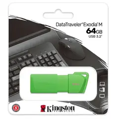 KINGSTON - Pendrive 64 GB - DataTraveler Exodia M Neon Green - USB 3.2