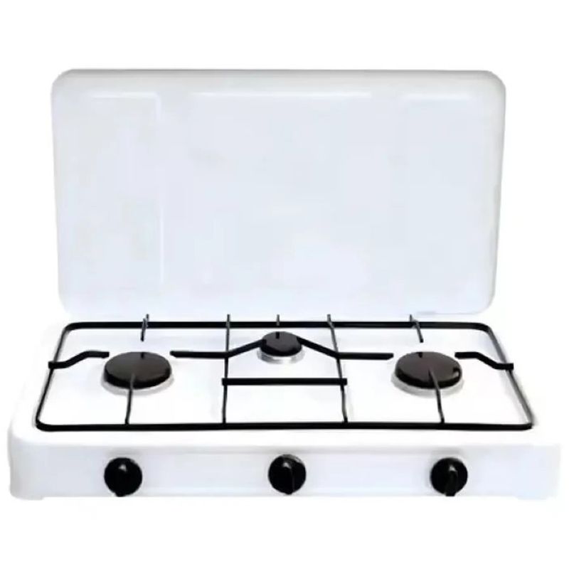 GENERICO - Cocinilla a Gas Encimera 3 Quemadores con tapa