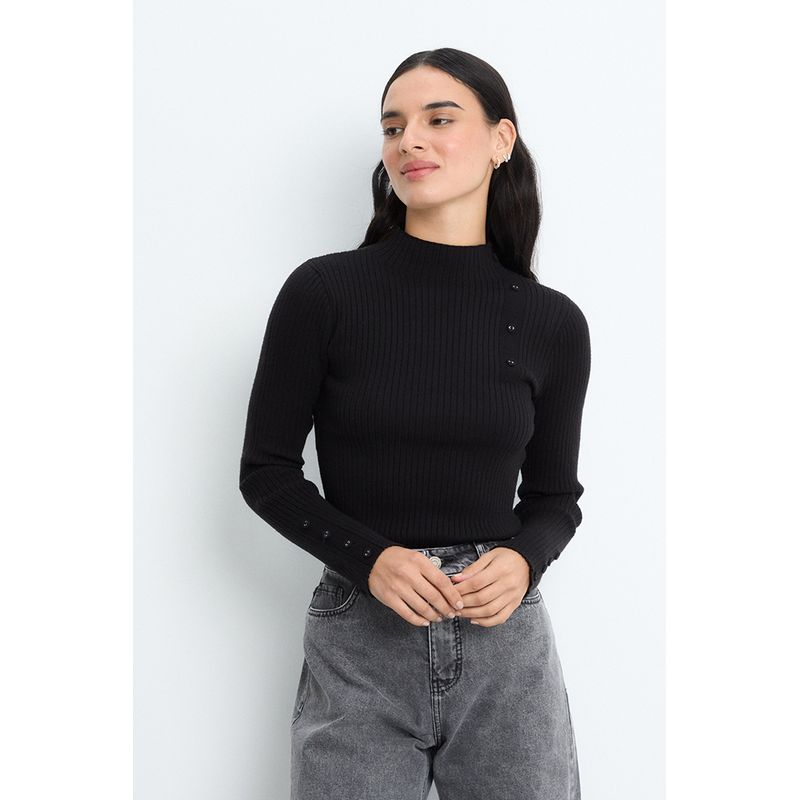 IO - Sweater Negro Mujer Io