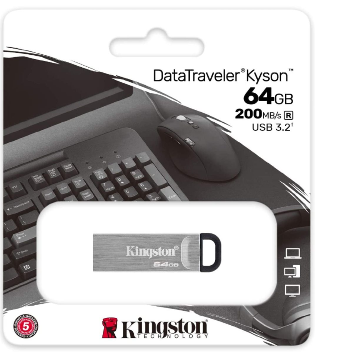 KINGSTON - Pendrive 64 GB - Kingston DataTraveler Kyson - USB 3.1
