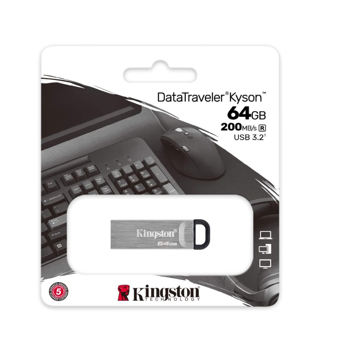 KINGSTON - Pendrive 64 GB - Kingston DataTraveler Kyson - USB 3.1