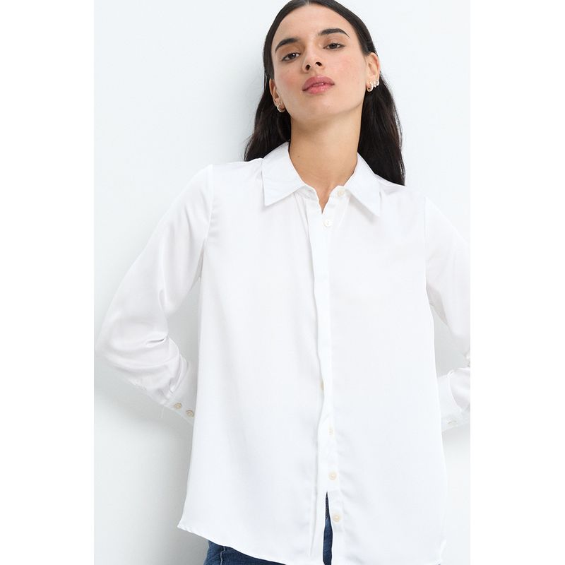 IO - Blusa Manga Larga Crudo Mujer Io